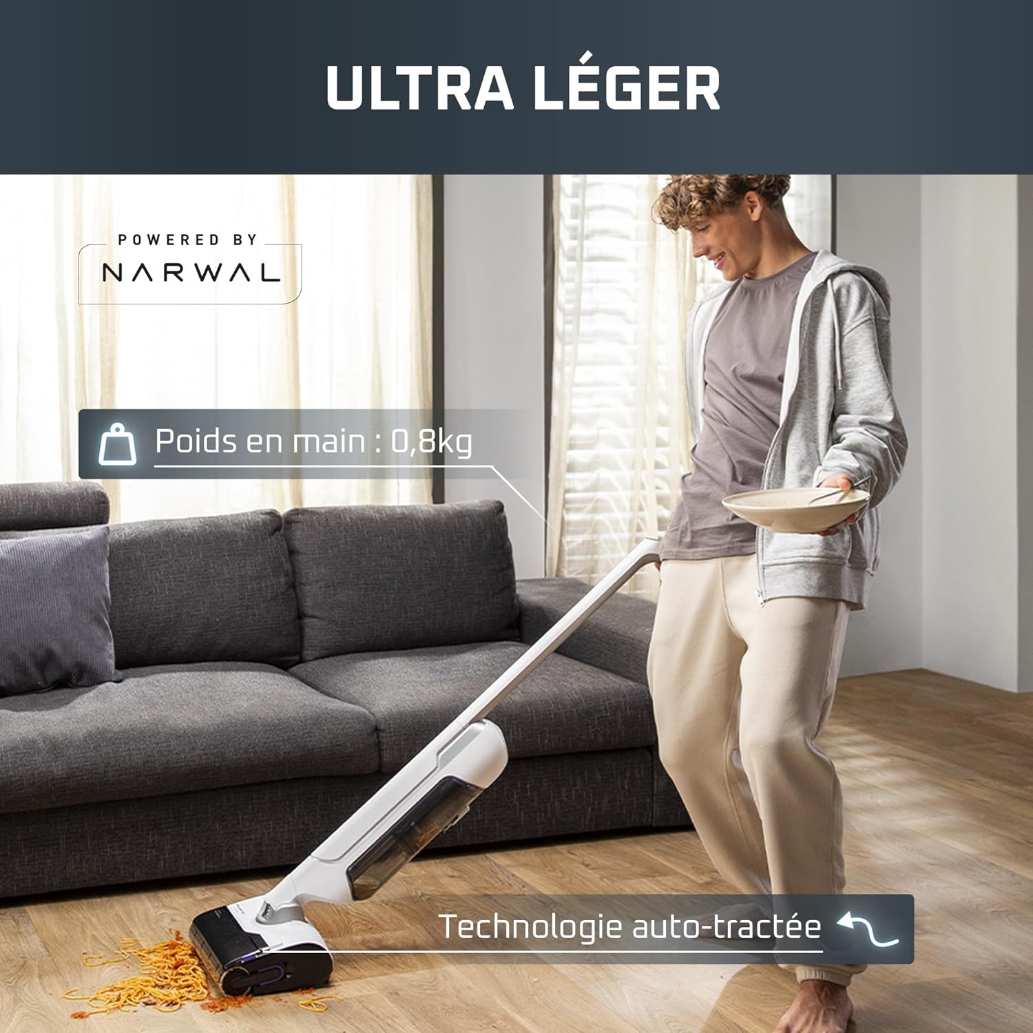 Rowenta X-Clean 10 et Clean it, Aspirateur Laveur sans Fil et Shampouineuse, Parfait pour Tâches Tenaces et Poils, Sols Durs, Moquettes et Tapis GZ7540WO + IN5010F0