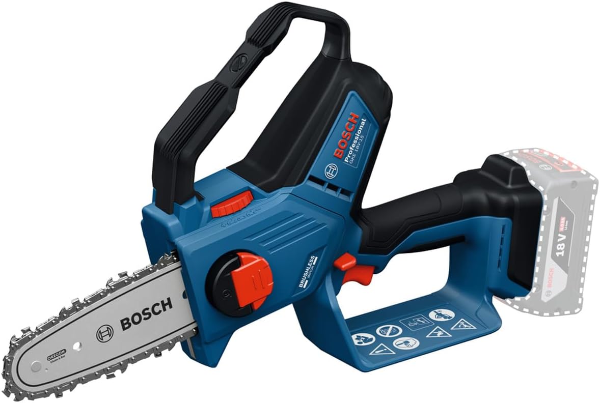 Bosch Professional 18V System Élagueuse GKE 18V-15 (jusqu'à 350 coupes par charge, coupes DIY jusqu'à 13 cm, moteur sans charbons, fourreau de 15 cm, sans batterie)