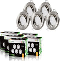 LampesEcoEnergie Lot de 50 spot led encastrable orientable alu brossé avec ampoule gu10 230v eq. 50w