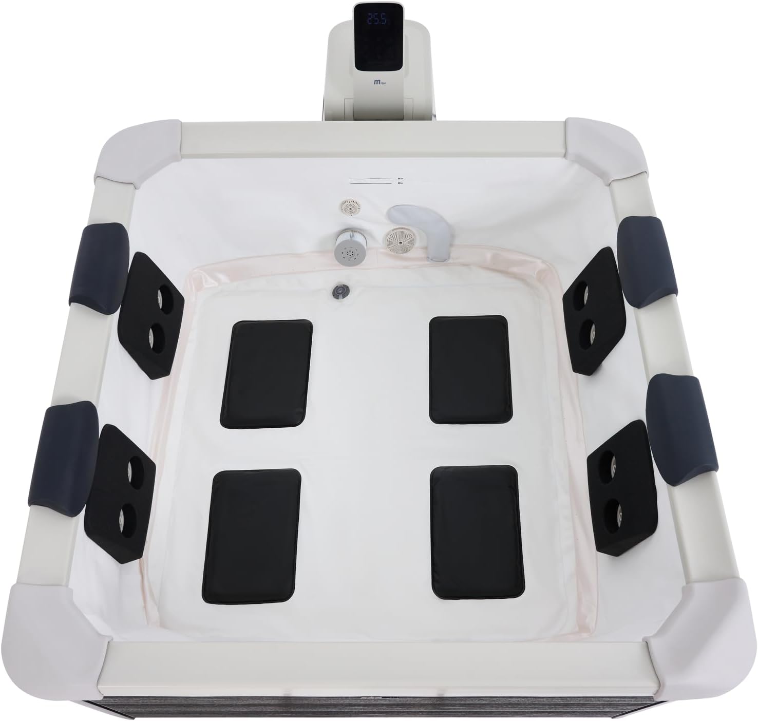 Spa Rigide connecté carré 180 cm MSPA Oslo Aero Plus – Spa 6 Places – Jets air et Eau – Lot de 8 filtres Inclus