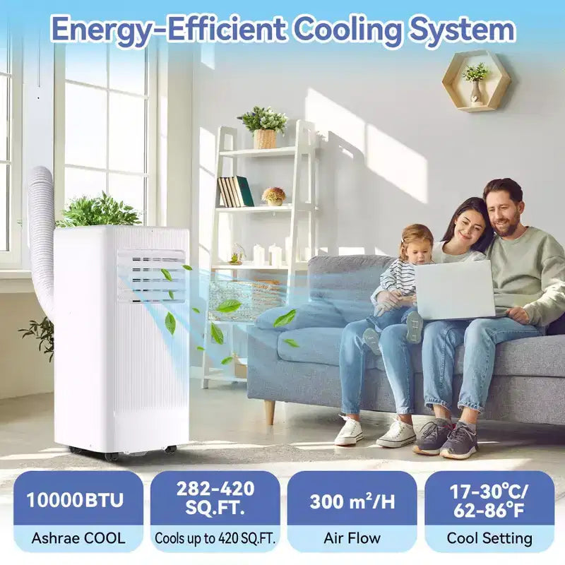 Portable Air Conditioners, Flarhetoric 10000 BTU Cooling/Fan/Dry 3 IN 1 Portable Ac unit for Room 560 SQ.FT, Units for Low Noise rooms