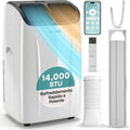SereneLife Climatiseur Portable 14 000 BTU 4 en 1 – Clim Mobile Silencieuse avec Évacuation, Contrôle APP, Refroidissement, Chauffage, Déshumidificateur, Ventilation et Kit Fenêtre, jusqu’à 32 m²