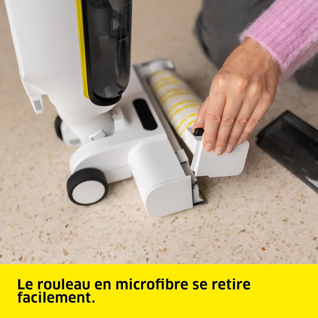 Kärcher Aspirateur-Laveur sans Fil FCV 3, avec 3 Modes de Nettoyage, autonomie de la Batterie : Environ 30 Min, Surface de Nettoyage par Charge de la Batterie : Environ 130 m²