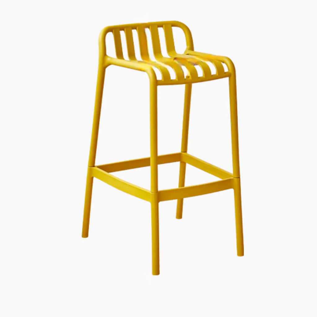 Minimalist Plastic Counter Bar Stool Outdoor Indoor