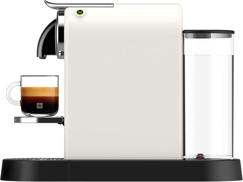 De'Longhi Nespresso CitiZ EN167.W, Machine à Café en Capsules, Machine à Café pour une Tasse, Design Compact, Pression 19 Bar, 2 Tailles de Tasses, Ensemble de Bienvenue Inclus, Blanc