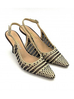 Escarpin Nacrée Yola / Beige - Marron