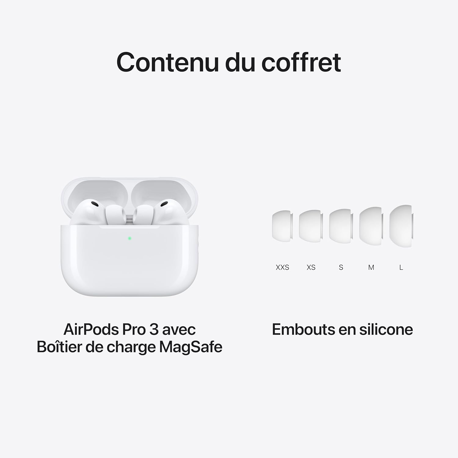 AirPods Pro 3 Écouteurs sans Fil, réduction Active du Bruit, détection de la fréquence Cardiaque, écouteurs Bluetooth, Audio Spatial, Son Haute-fidélité, Recharge USB-C