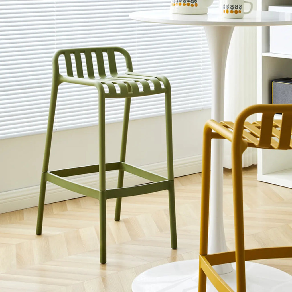 Minimalist Plastic Counter Bar Stool Outdoor Indoor