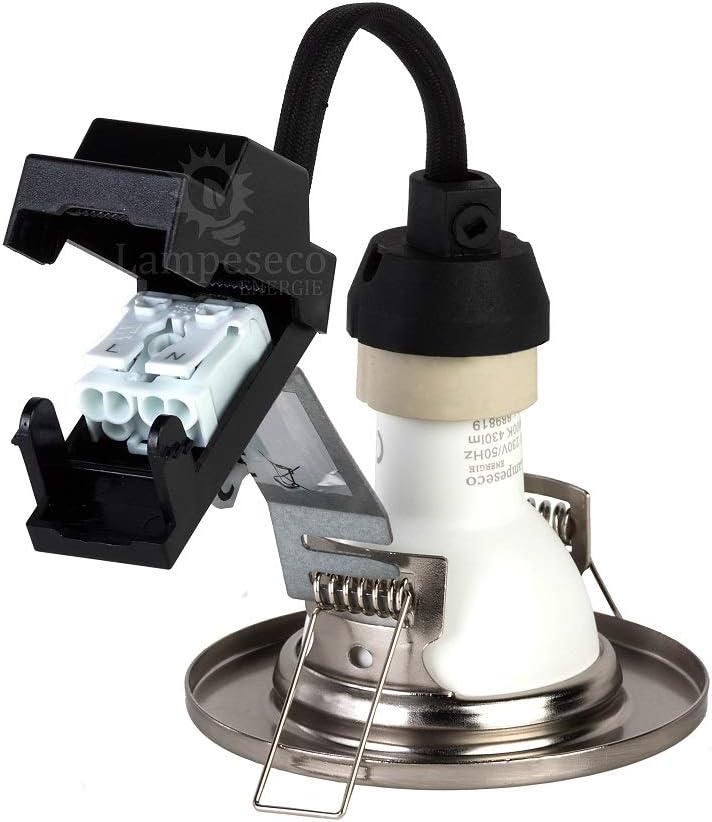 LampesEcoEnergie Lot de 50 spot led encastrable orientable alu brossé avec ampoule gu10 230v eq. 50w