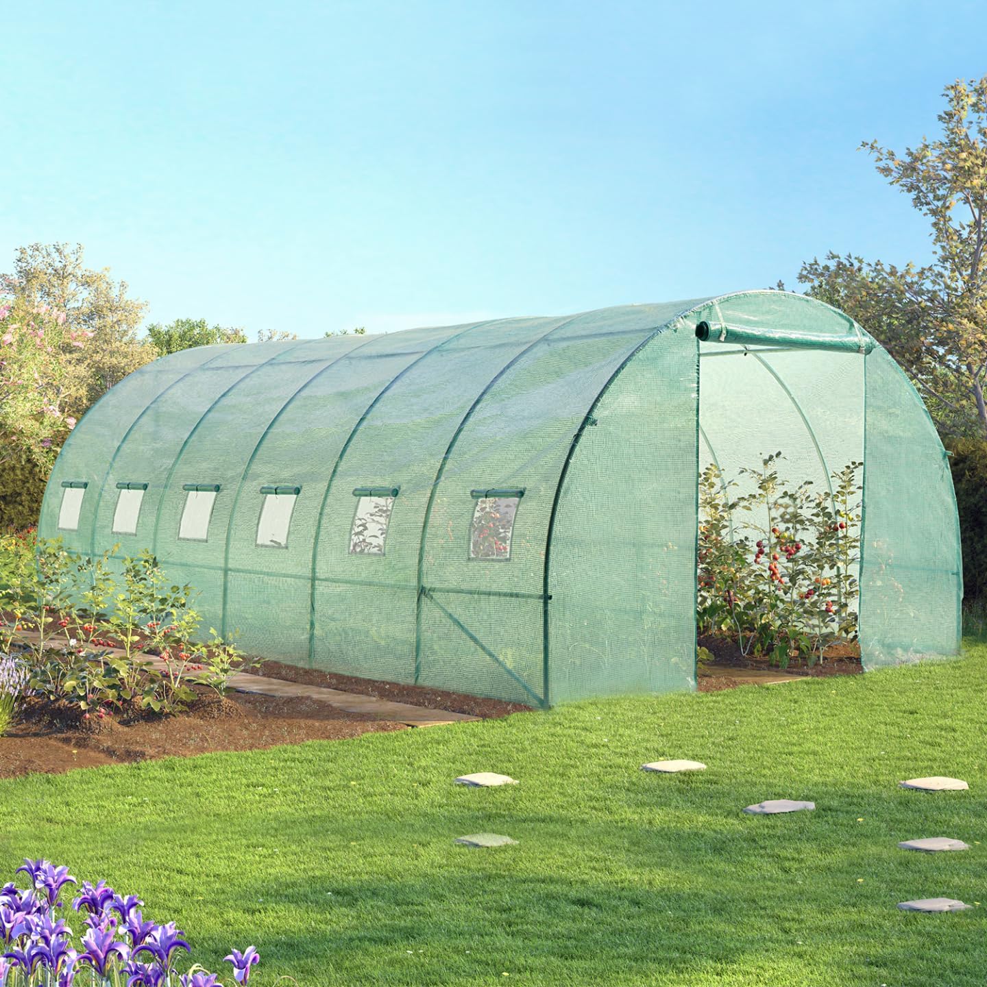 ProBache - Serre Tunnel de Jardin 18m² Verte Gamme maraîchère CRIMÉE 6x3m