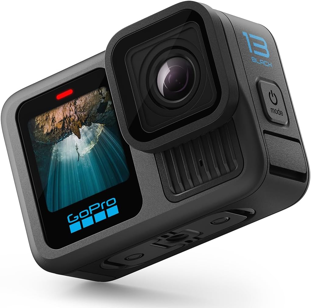 GoPro HERO13 Black - Caméra d'action étanche avec vidéo 5.3K60, Photo 27MP + compatibilité avec Les objectifs de la série HB