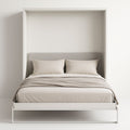 Lit escamotable MDF Blanc avec Matelas 200x160cm