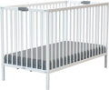 WEBABY - Lit bébé pliant 60 x 120 cm Blanc | Bois massif | Dès la naissance | Confort de couchage | Sommier à lattes | Compact | Transportable | Pliable | Gain de place | Lit de voyage