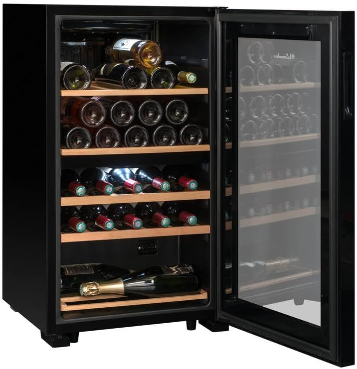 LA SOMMELIERE Cave de mise à température double zone SLS32DZBLACK 32 Bouteilles