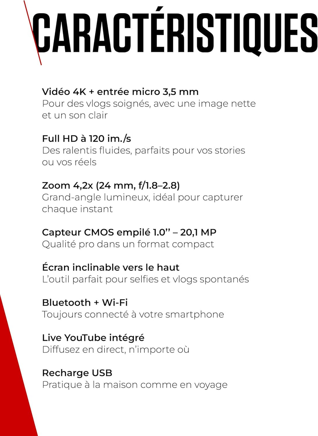 Canon PowerShot G7 X Mark III (Noir) - Appareil Photo numérique avec capteur 1 Pouce et vidéo 4K - Idéal pour Le vlog - Wi-FI et Bluetooth - Adopté par Les Créateurs Nomades
