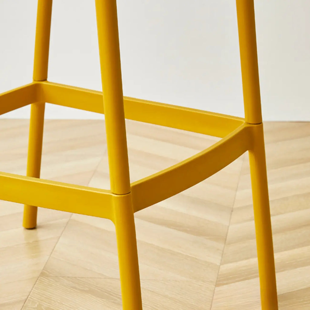 Minimalist Plastic Counter Bar Stool Outdoor Indoor