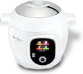 Moulinex, Cookeo Multicuiseur intelligent 6L, 80 recettes intégrées, Cuisson sans surveillance, Ecran intuitif, Guide de cuisson, Application MyMoulinex, 1600W, Blanc, 15 ans réparabilité CE854110