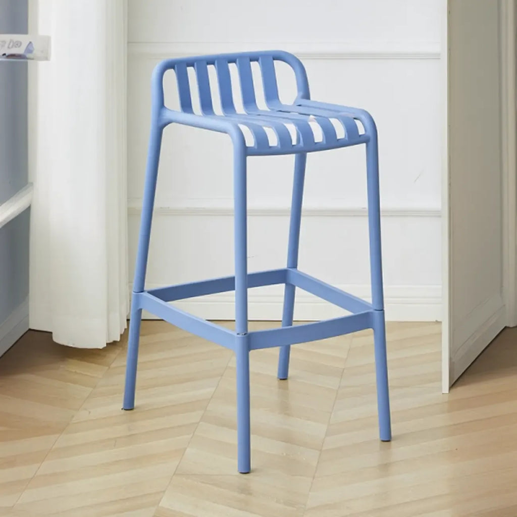 Minimalist Plastic Counter Bar Stool Outdoor Indoor