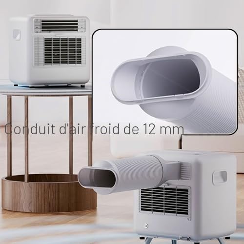 Climatiseur portable avec refroidissement de 14 000 BTU, panneau tactile économe en énergie pour une utilisation à la maison et au bureau