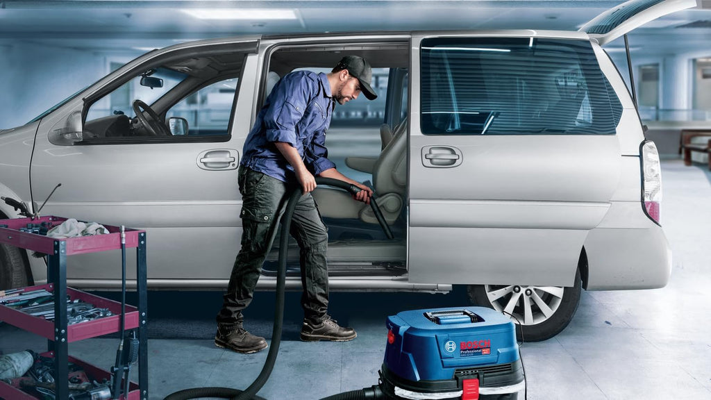 Bosch Professional Aspirateur pour Solides et liquides Gas 12-25 PL (Moteur 1 250 W, débit d'air de 65 l/s, dépression de 200 mbar, y Compris Filtre HEPA, suceur Droit)