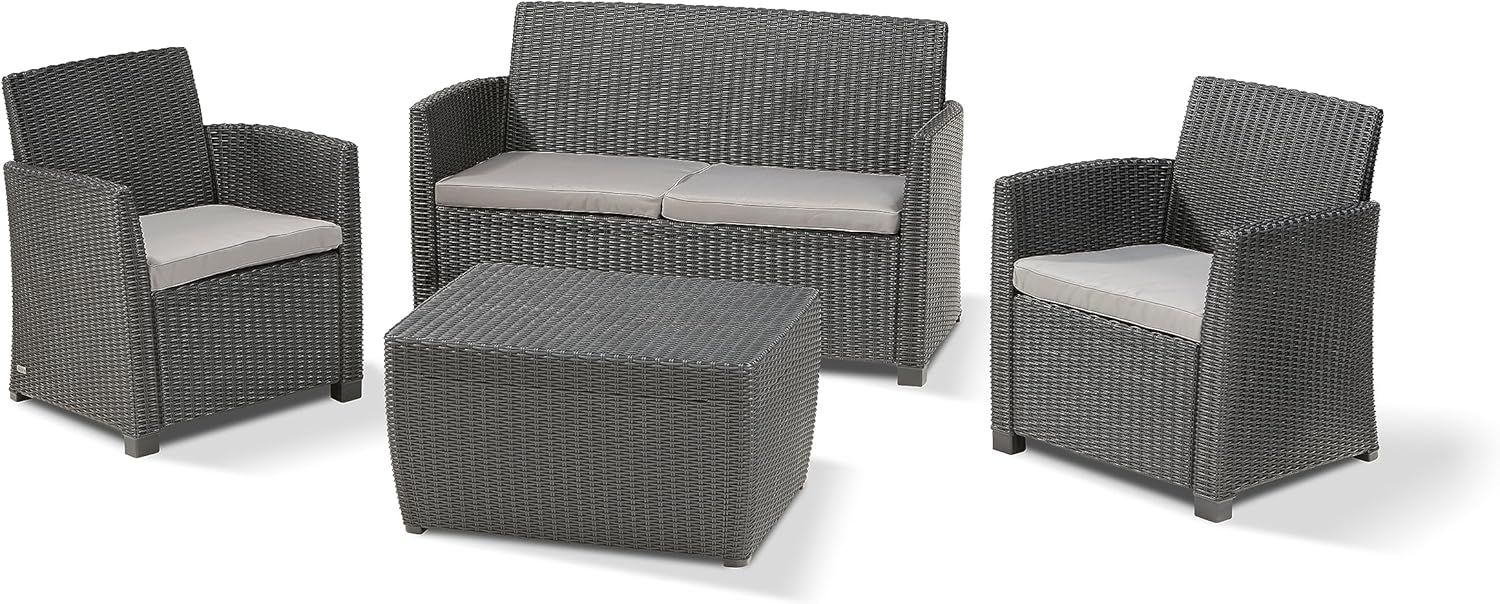 Mia Ensemble Table de Rangement en Graphite