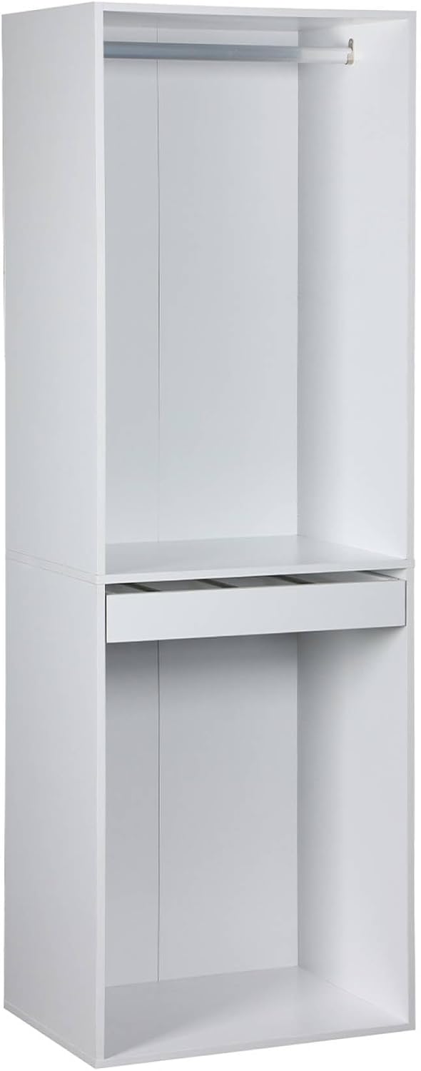 Alice's Home - Kit Dressing modulable avec 4 éléments. Blanc. Panneaux stratifiés