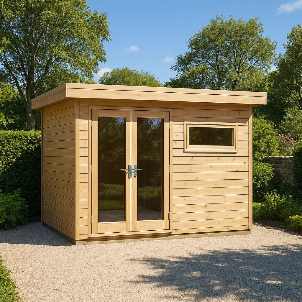 Abri de jardin Abri en bois Bois naturel Bois Jardins 256 x 220 x 224 cm(Bois naturel)