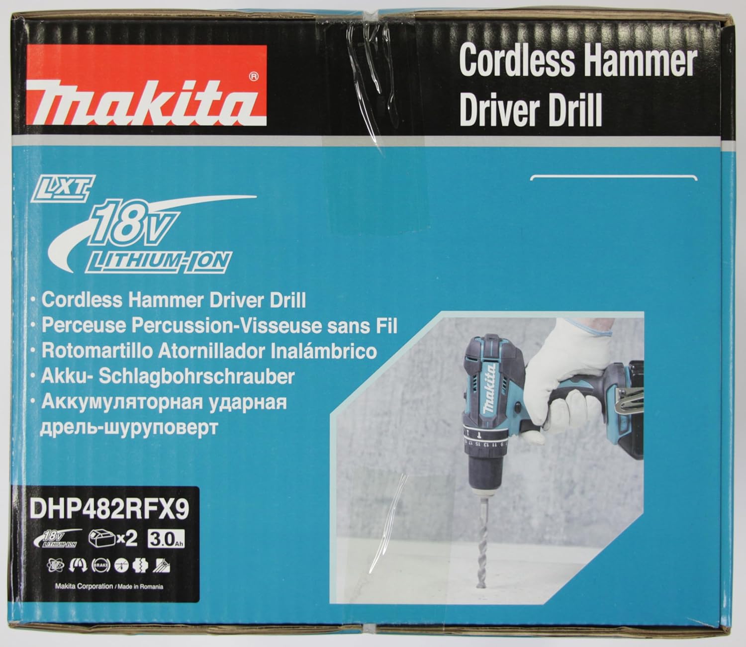 Perceuse à percussion 18V LXT (2x3,0 Ah) avec accessoires -  DHP482RFX9