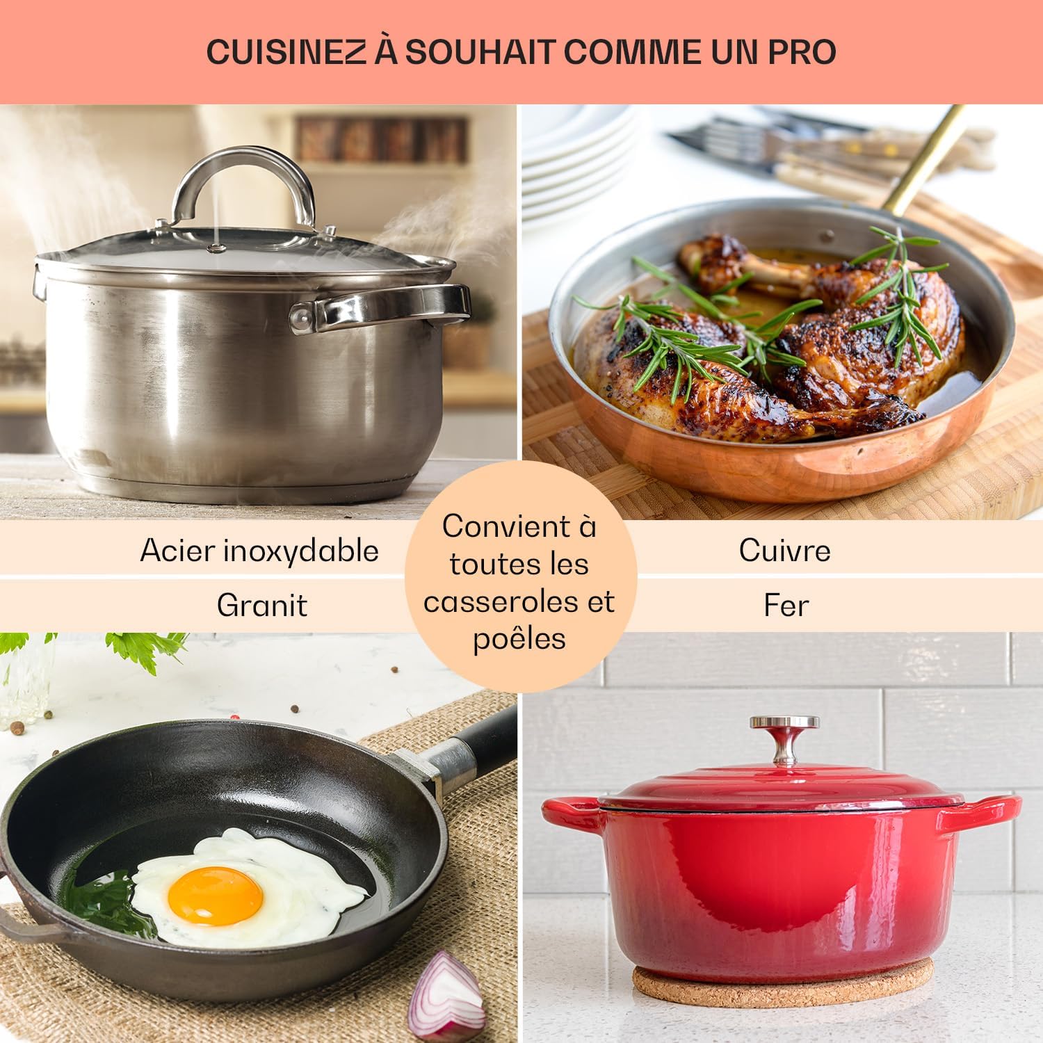 Klarstein Table de Cuisson à Gaz, Plaque de Cuisson Gaz à 5 Brûleurs, Table de Cuisson Encastrable à 5 Feux de 10400W, Cuisiniere Gaz, Gaziniere Gaz avec Brûleurs en Acier Inoxydable, Cuisinières GPL