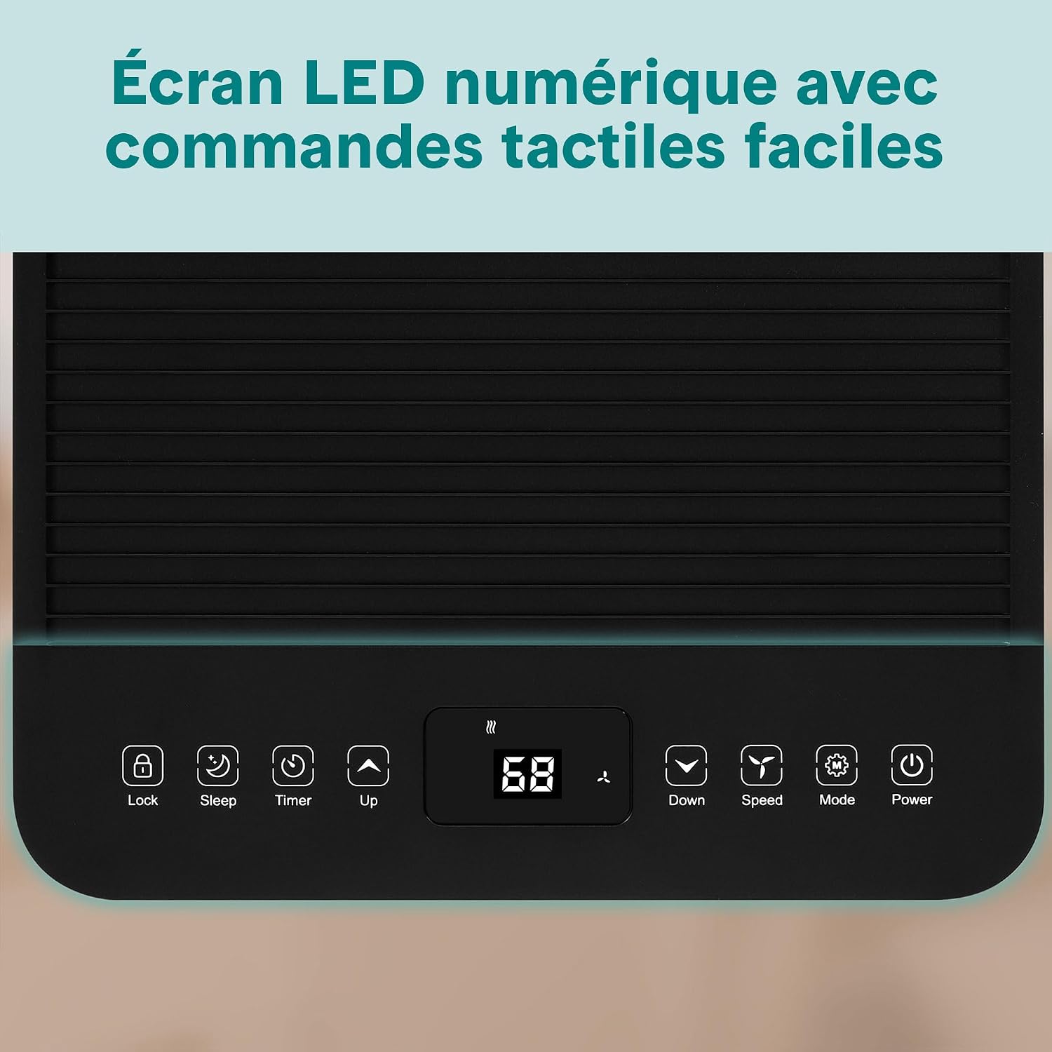 SereneLife Climatiseur Mobile 9000 BTU – Portable Silencieux 55 dB, 31 m² Ventilateur et Déshumidificateur, Rafraîchisseur d’Air, Télécommande, Écran LED