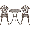 3 Pieces Outdoor Bistro Set Patio Furniture Set Table and Chairs Set