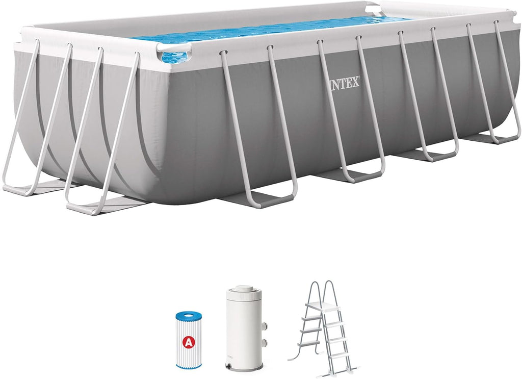 Intex kit Piscine Prism Frame rectangulaire Tubulaire (l) 4,00 x (l) 2,00 x (h) 1,22m