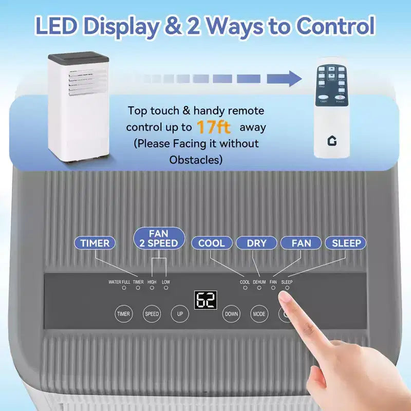 Portable Air Conditioners, Flarhetoric 10000 BTU Cooling/Fan/Dry 3 IN 1 Portable Ac unit for Room 560 SQ.FT, Units for Low Noise rooms