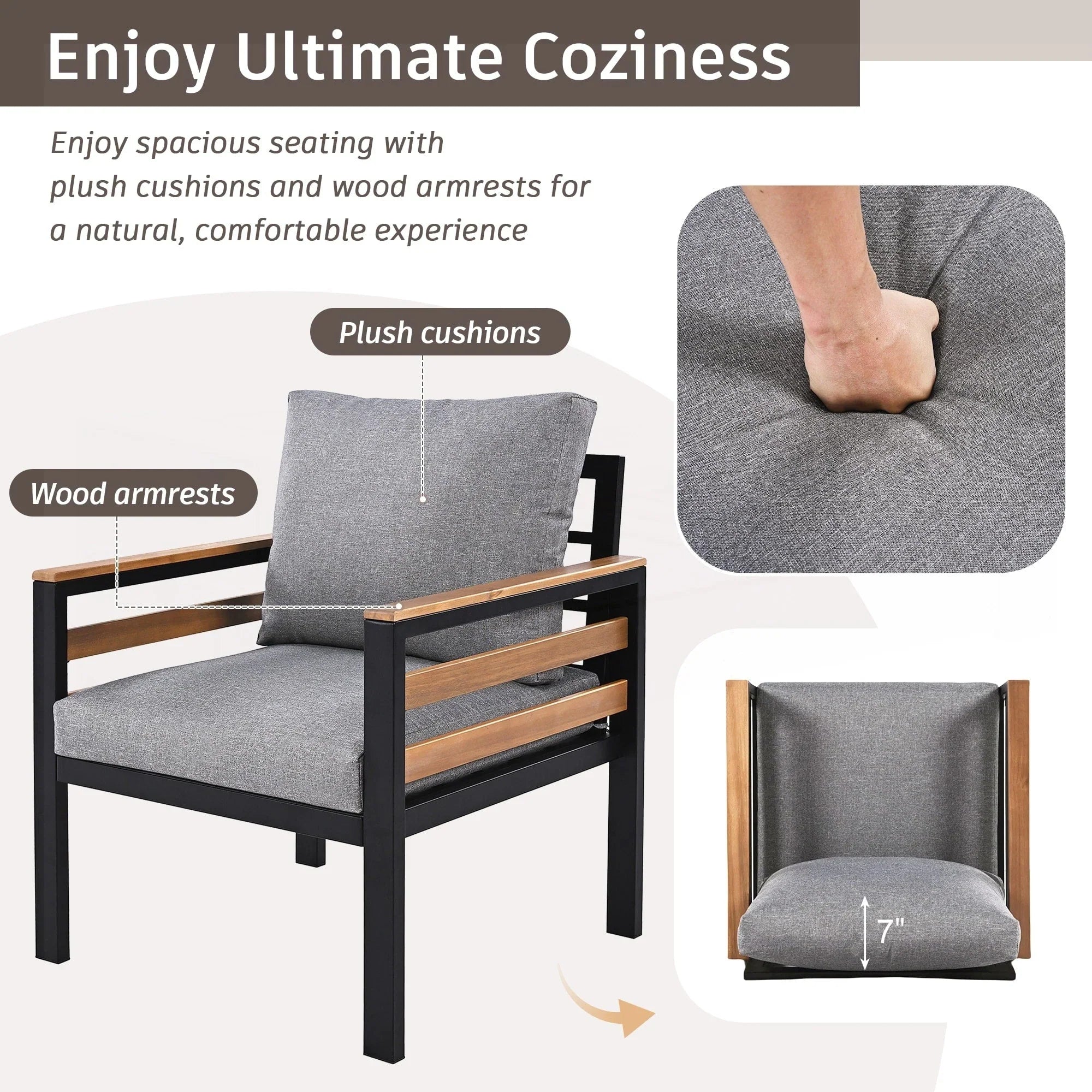 4-Piece Outdoor Furniture Sofa Set