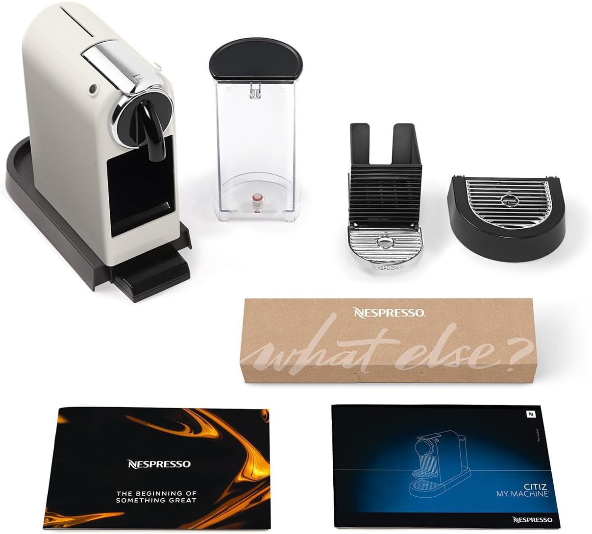 De'Longhi Nespresso CitiZ EN167.W, Machine à Café en Capsules, Machine à Café pour une Tasse, Design Compact, Pression 19 Bar, 2 Tailles de Tasses, Ensemble de Bienvenue Inclus, Blanc