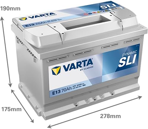 Varta Black Dynamic E13 Batterie Voitures, 12 V 70Ah 640 Amps (En)
