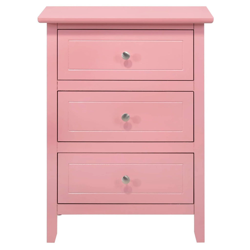 Daniel 3-drawer Transitional Wooden Nightstand