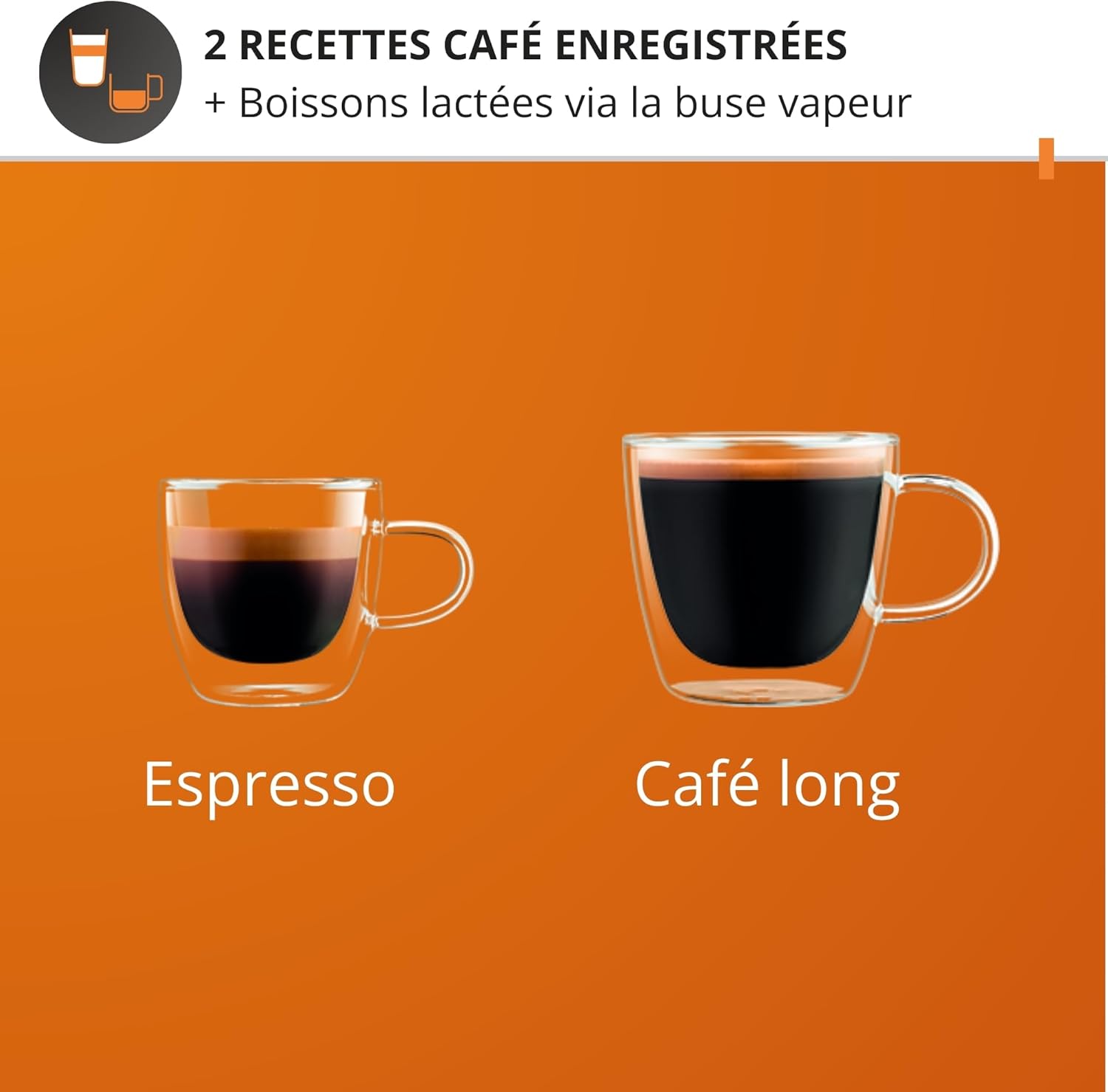 Krups Machine à café grain, machine expresso, 2 tasses en simultané, Nettoyage automatique, Buse vapeur pour Cappuccino, Cafetière espresso, Essential noire YY8125FD