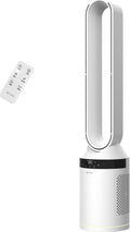 BE COOL Ventilateur tour sans rotor 40 W, moteur CC silencieux, 12 niveaux, 3 modes, oscillation à 70°, minuterie 12h, télécommande, écran tactile LED, fonction anions, éclairage ambiant