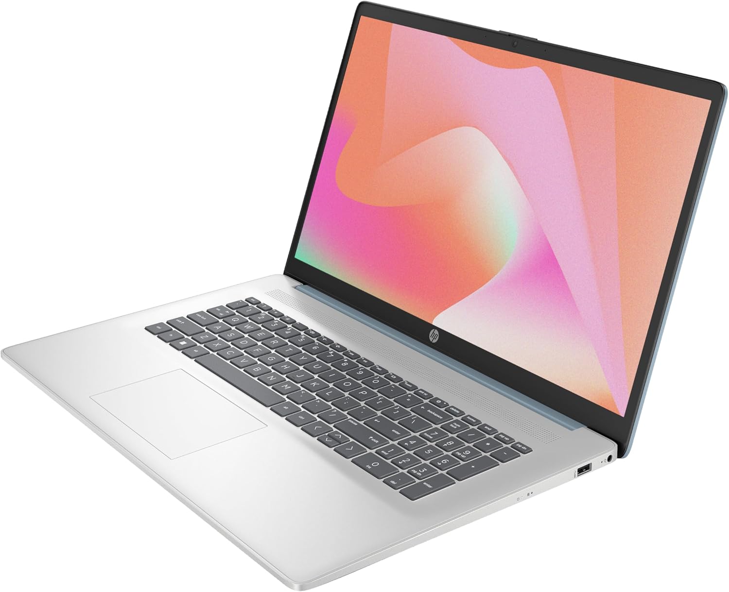 HP 17-cp2003sf Ordinateur Portable 17,3" FHD IPS, PC Portable (AMD Ryzen 5 7520U, RAM 16 Go, SSD 512 Go, AMD Radeon Graphics, Windows 11), Laptop Argent, Clavier AZERTY