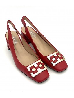 Escarpin Stocks Permanents Virgie / Rouge