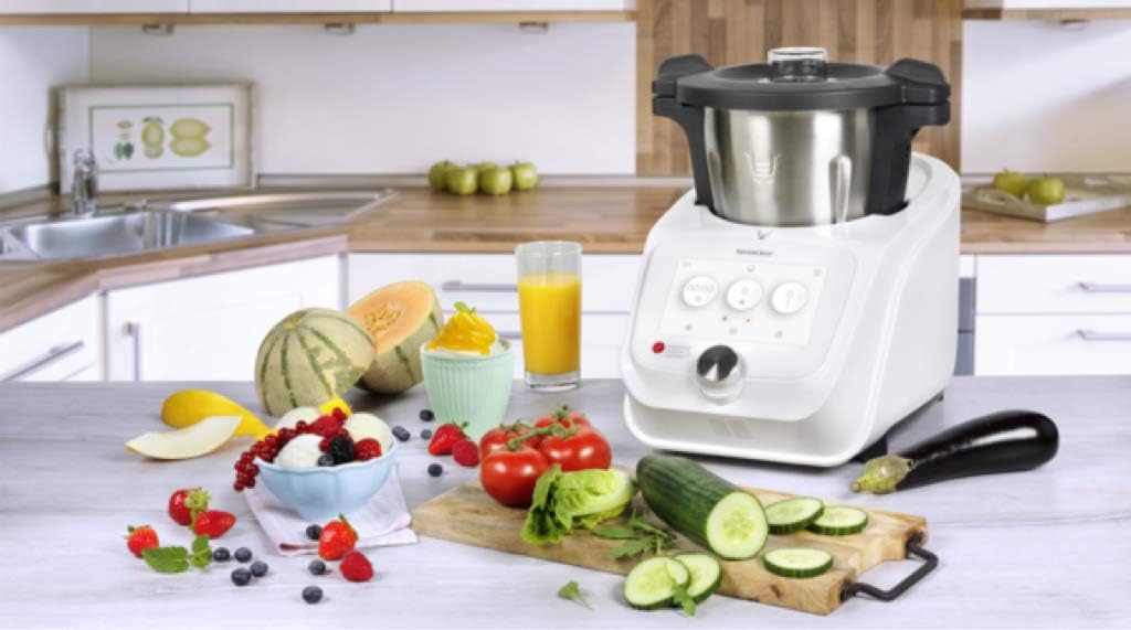 Unbekannt SilverCrest Monsieur Cuisine Connect Robot-cuiseur avec accessoires standards Weiß