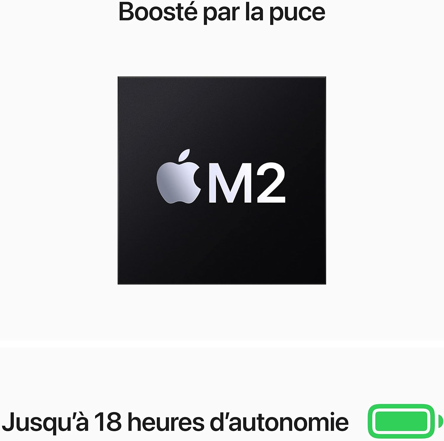 Apple MacBook Air Portable avec Puce M2 : écran Liquid Retina de 13,6 Pouces, 16 Go de RAM, 256 Go de Stockage SSD, Clavier rétroéclairé, caméra FaceTime HD 1080p ; Minuit