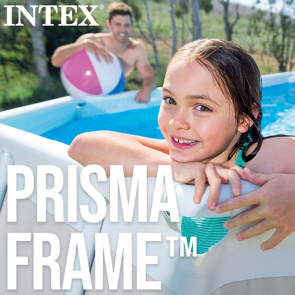 Intex kit Piscine Prism Frame rectangulaire Tubulaire (l) 4,00 x (l) 2,00 x (h) 1,22m