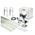 Festool TS 55 REBQ CAMP Set ( 575961 ) Scie plongeante 1200 W + rails de guidage + serre-joints + connecteurs(défaut)