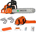 TRONÇONNEUSE THERMIQUE 61,5 CM³, PUISSANCE 3,6 CV, GUIDE 50 CM + 2 CHAINES
