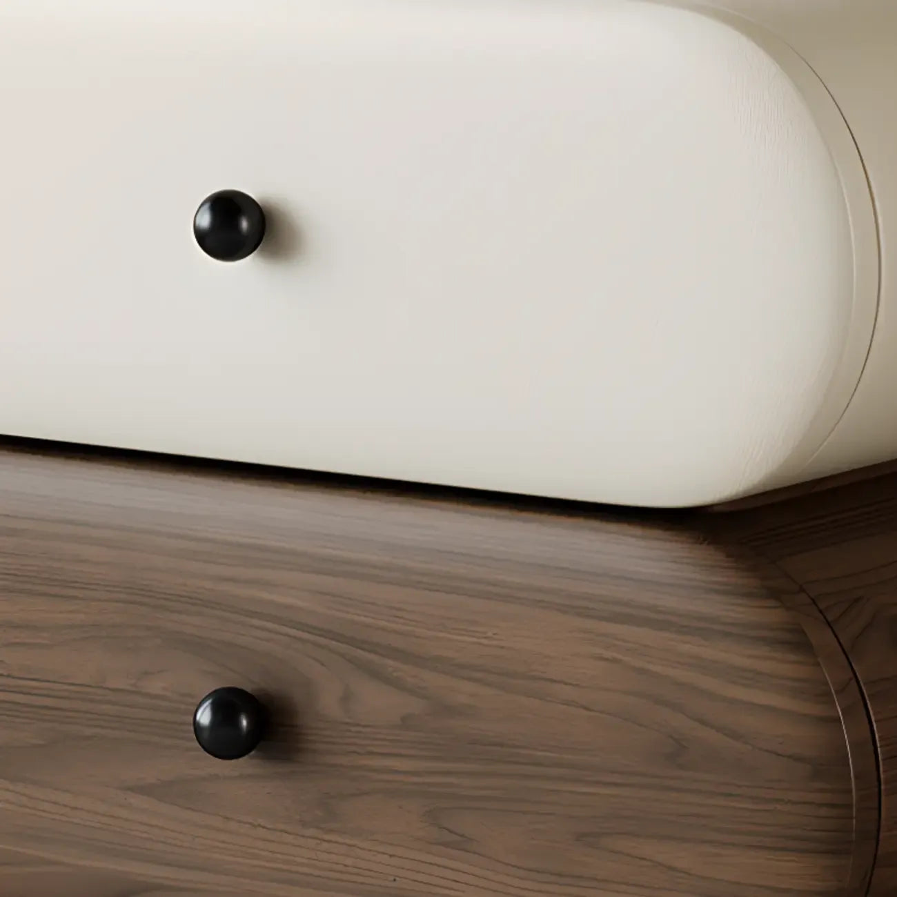 Modern Two-Tone Bedside Table with Storage Drawers