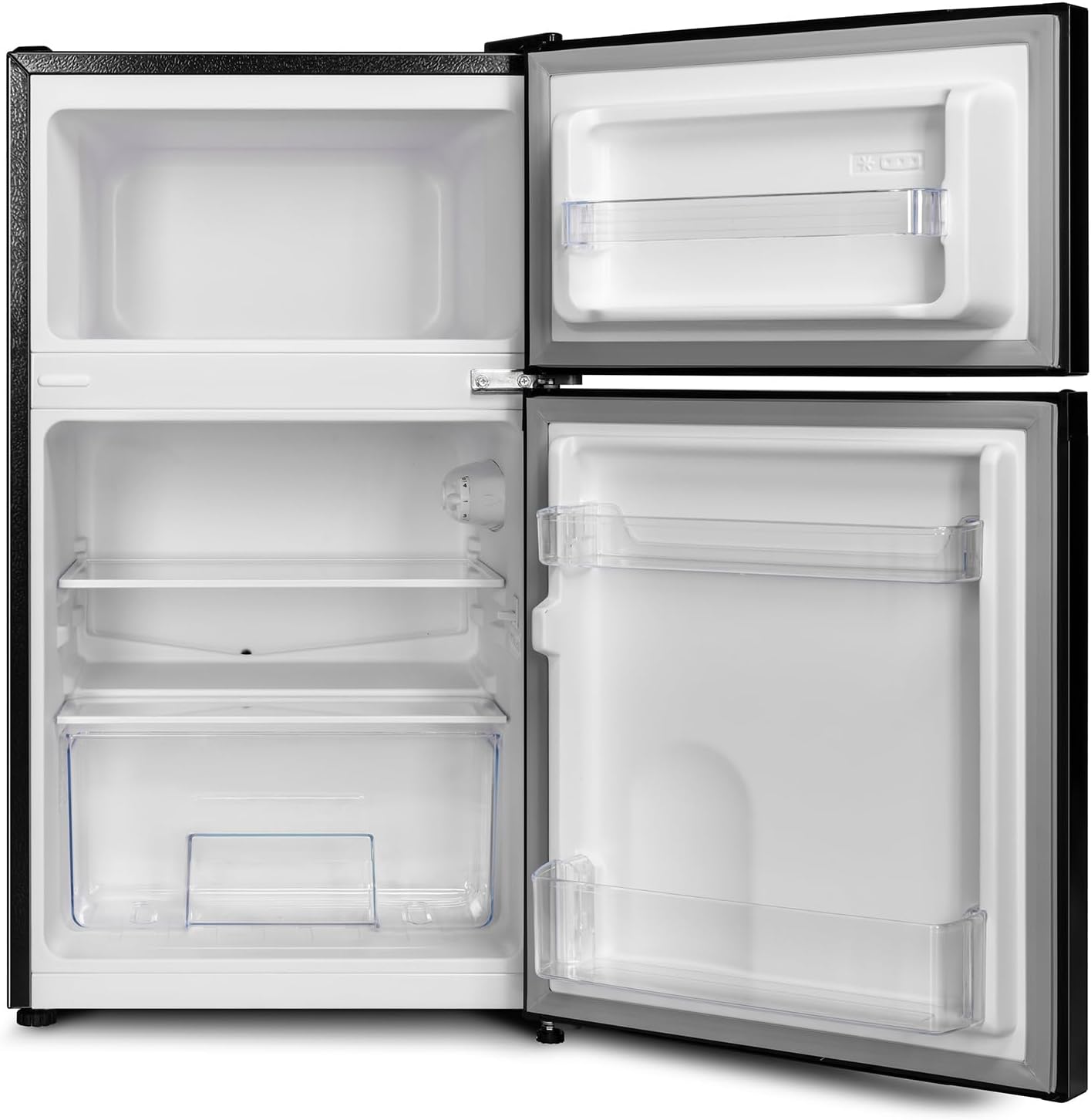 CHIQ Réfrigérateur congélateur en haut Réfrigérateur congélateur - 86 L (61/25L) - Portes réversibles, Congélateur 4 étoiles, Machine à glaçons, Garantie compresseur 12 ans, Classe E