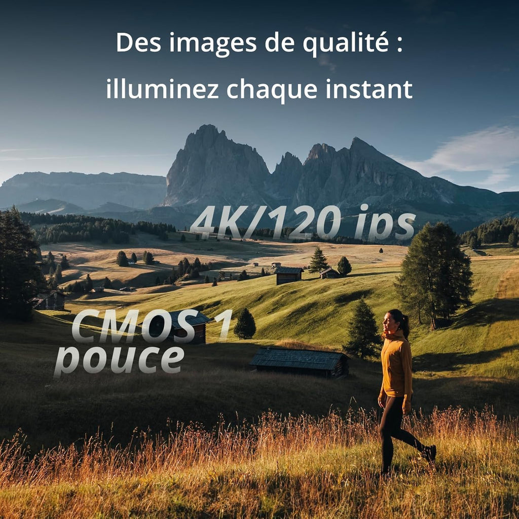 DJI Osmo Pocket 3, digital camera vlog CMOS 1'' et Vidéo 4K/120 ips, Stabilisation à 3 axes, MAP rapide,Suivi Facial/Objets,Écran tactile rotatif 2",petite Cam. Vidéo pour Photographie,YouTube