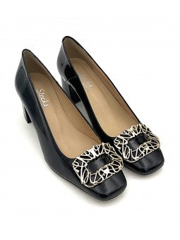 Escarpin Stocks Permanents Valda / Vernis Noir